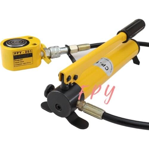Thin Type Hydraulic Cylinder FPY-201 Hydraulic Lifting Jack with CP-180 Hydraulic Manual Pump