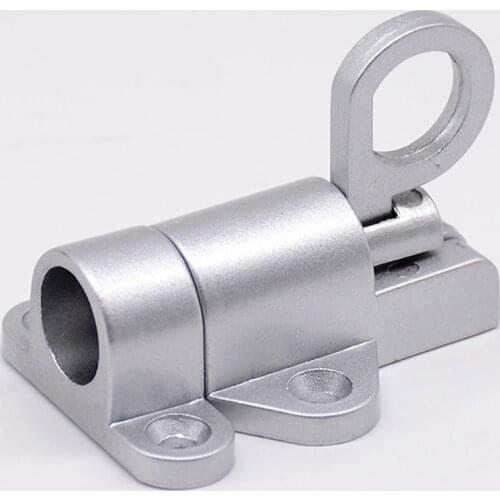 High Quality Aluminum Alloy Gate Security Pull Ring Spring Bounce Door Bolt Latch Lock Sliding Lock Hardware Home Renovation