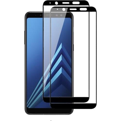 2pcs Full Cover Tempered Glass For Samsung Galaxy A8 2018 A8 Plus 2018 Screen Protector Protective Glass For Samsung A8 A8 Plus