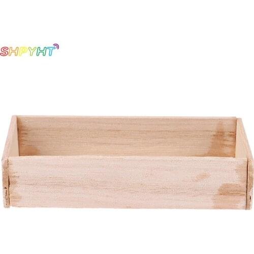 1:12 Dollhouse Miniature Wooden Storage Box Furniture Accessories Toys 100% Brand New and High Quality
