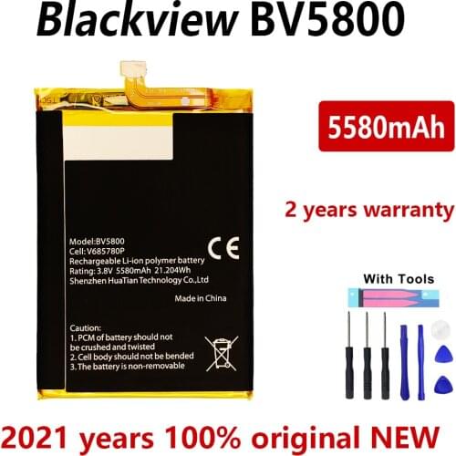 100% Original 5580mAh Replacement battery For Blackview BV5800 / BV5800 Pro High Quality Batteries Bateria With Gift Tools