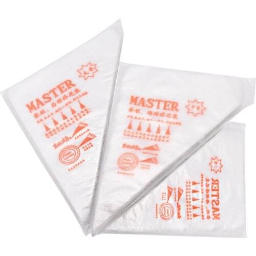 100Pcs Disposable Pastry Bags Piping Bag Icing Fondant Cream Cake Decorating ToolsBake Pastry Tips S/M/L Size Squeeze Bags