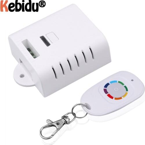 433MHz Remote Control Switch + RF Relay Receiver AC 85V 110V 220V Wireless RF Transmitter With 1 Button Controller Universal