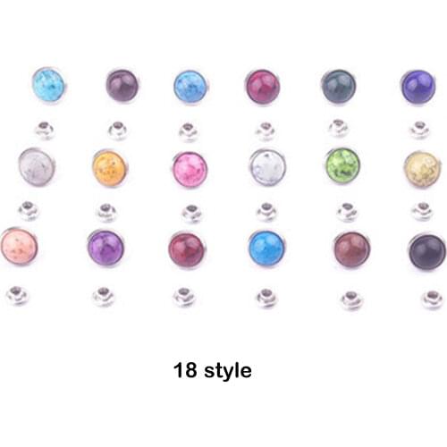 50Pcs DIY hand accessories Turquoise rivet Bracelet accessories rivet Turquoise accessories rivet 6mm/7mm/8mm/10mm/12mm