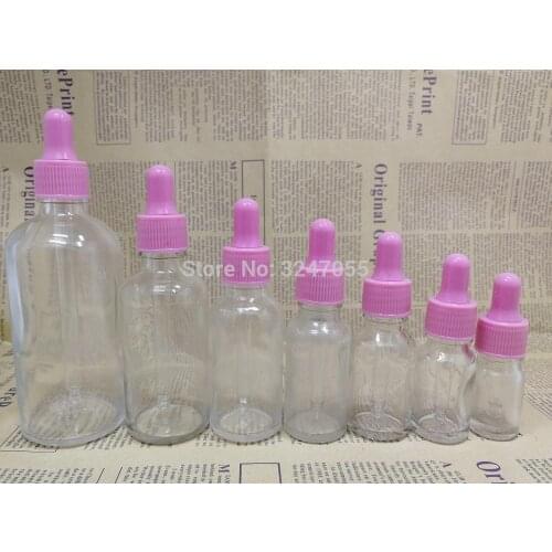5ml10ml15ml20ml30ml50ml100ml Empty Clear Glass Essential Oil Bottle, Cosmetic Serum Reagent Essence Container, Perfume Dropper