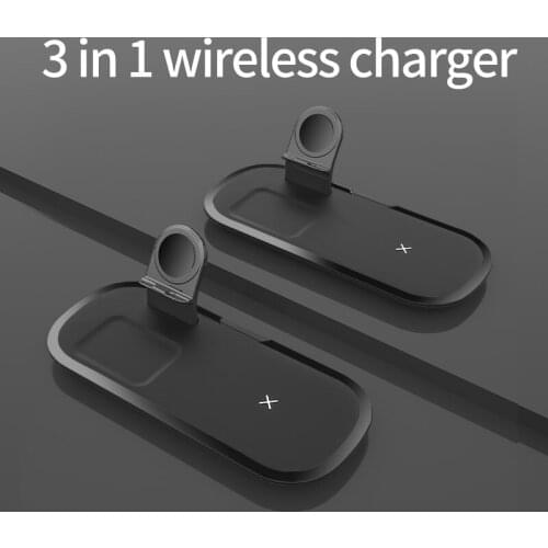 15W 3 in 1 Fast Wireless Charger for iPhone 12 12pro 12pro MAX for Apple Watch 5 4 3 2 Airpods Fast Charge For Samsung S10 S20