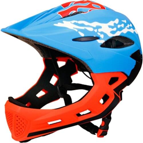 Children Mountain MTB Road Bicycle Helmet Detachable Pro Protection Children Full Face Kid Bike Cycling Helmet Cascos Ciclismo