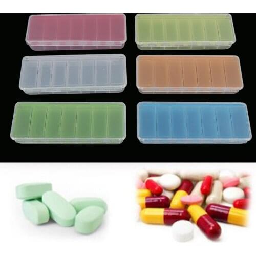 7Day Travel Pill Cases Medicine Box Case Tablet Storage Organizer Container Case Colorful Pill Cutter 16x6x3cm