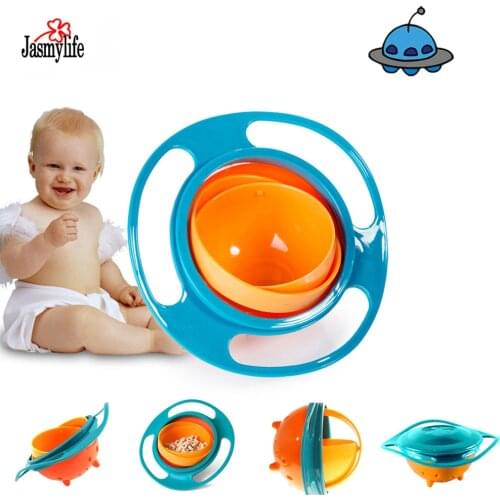 Baby Feeding Toy balance Bowl cup Dishes Kids Boy Girl Spill Proof Planet Rotate Technology Funny Gift Baby Accesories