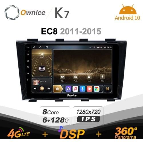 K7 Ownice 6G Ram 128G Rom Android 10.0 Car radio setero for Geely EC8 2011 - 2015 Auto Audio 360 Panorama Optical 5G Wifi