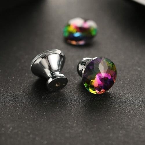 K9 Crystal Glass Handle Diamond Shape Knob With Screw 10pcs 30mm Furniture Door Kitchen Cabinet Drawer Wardrobe pull Handle 1007