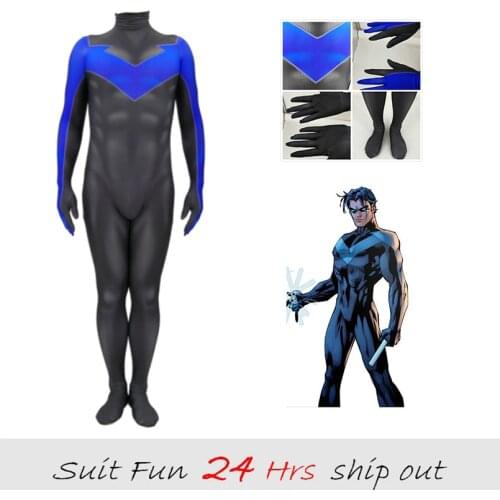 Adult costumes Night wing Costume for Kid and Men Night wing Cosplay Costume 3D Print Halloween Party Bodysuits Jumpsuits