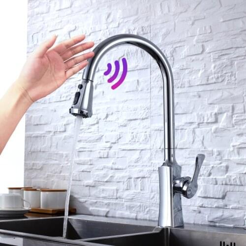 FOHEEL Smart Touch Kitchen Faucets Crane For Kitchen Water Tap Sink Mixer Rotate Touch Faucet Sensor Water Mixer