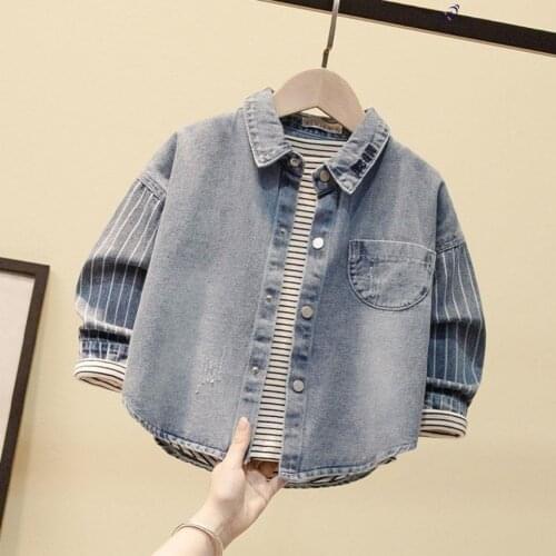 LOKEDIKE Denim Jackets For Boys