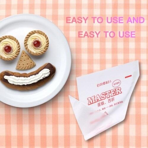 Reusable 100/500 PCS Disposable Bags Icing Nozzle Fondant Cake Decorating Pastry Tool Home Kitchen Cream Pastry Bag