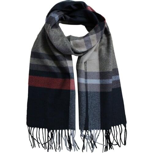Mens Burgundy Black Plaid Men Scarf Mosaic Tartan Pattern Soft Cashmere Feel