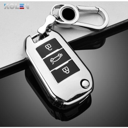 Soft TPU Car Remote Key Case Cover Shell Fob For Citroen C3 C4 C5 C6 CACTUS Picasso Xsara For Peugeot 308 3008 508 208 408 307