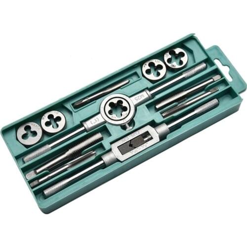 Hand Tools Thread Tap And Dies Set Wrench1/8 & Alloy Steel Metric Adjustable 20pcs -1/2 As Real Order Woodworking 20cm X