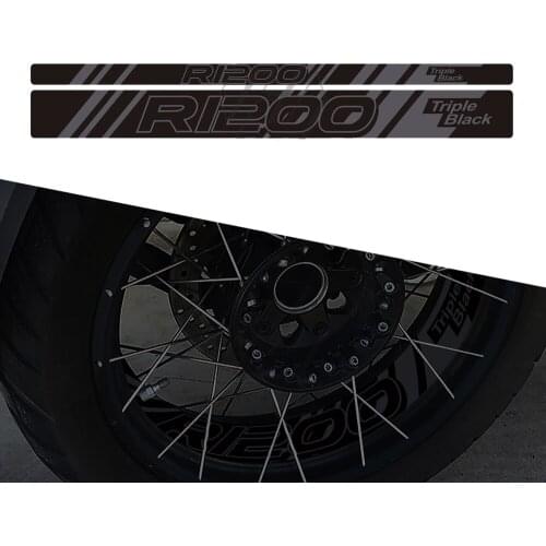 Motorcycle Front/Rear Wheel Reflective Decal Case for BMW R1200GS Adventure 2006-2021 Triple Black Edition