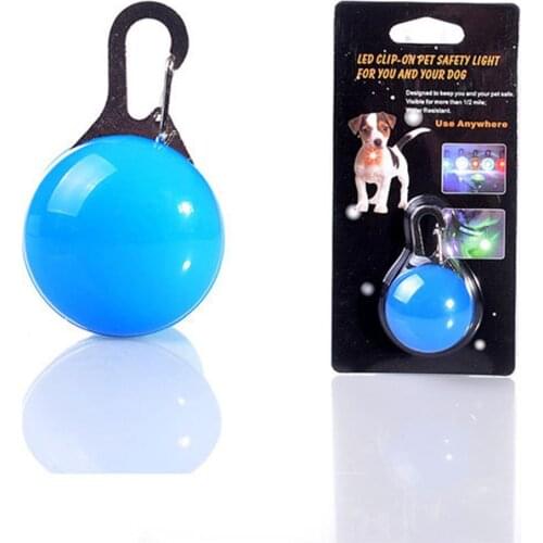 Cute Dogs Glowing Collars Pet Dog Necklace Round Pendants Flashing Led Collar Safety Luminous Dog Collar For Small Medium Dogs