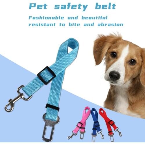 Pet Dog Cat Car Seat Belt Accessories Adjustable Traction Belt Small and Medium Pet Travel Goods Safety Harness Dropshiping