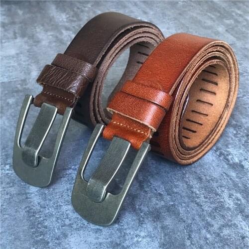 Super Wide 4.2CM Metal Belt Buckle Genuine Leather Men Belt Ceinture Homme Jeans Belts For Men Ceinture Homme Man Strap MBT0509