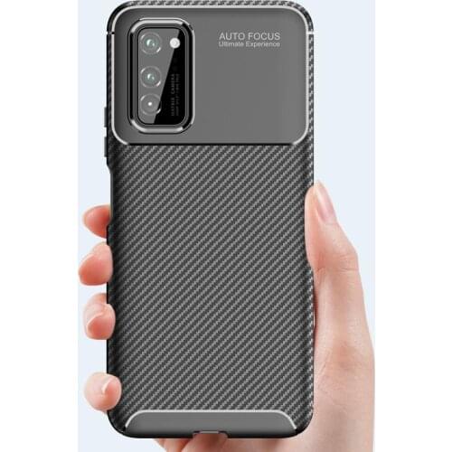 Luxury Case For Huawei Nova 6 Nova 6 SE 6SE Honor V30 Pro Soft Silicone Carbon Fiber Phone Protection Back Shockproof Case