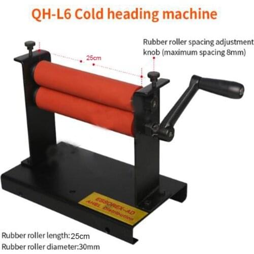 Manual Cold Roll Laminator QH-L6 cold heading machine 25cm rubber roller length Laminating machine 1pc