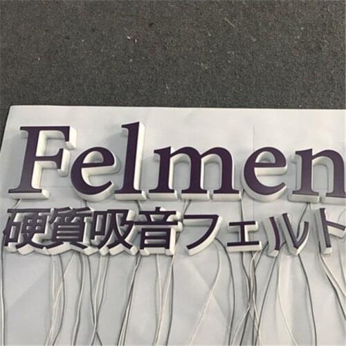 Front Lit Acrylic Signage With Bevel Edge Customized 3D LED Face Lit Waterproof Letter for Wedding Festival Decorative