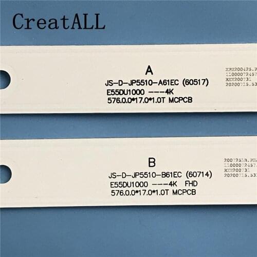 LED Backlight Strip 6 lamp for JS-D-JP5510-A61EC JS-D-JP5510-B61EC E55DU1000 4K FHD 6V/LED