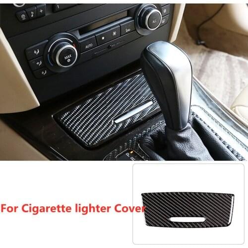 Carbon Fiber Car Key Hole Panel Sticker Cigarette Light Cover Sticker For BMW 3 Series 2005 2006 2007 2008 2009 2010 2011 2012