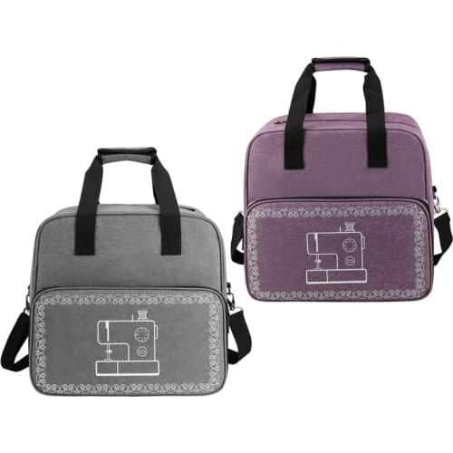 Universal Overlock Small Sewing Machine Tote Bag with Shoulder Strap and Sturdy Handle Dual-Purpose Storage Carrying