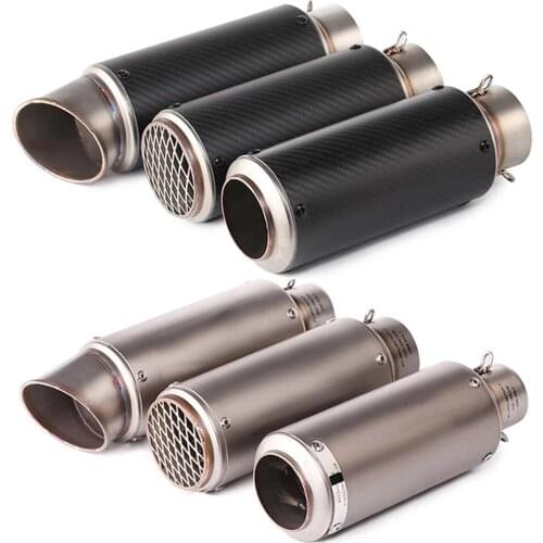 Motorcycle Exhaust Pipe Muffler Escape Moto for Cafe Racer Dirt Pit Bike Scooter PCX 125 FZ6 R3 Ninja 400 Z750 Z800 51mm/61mm