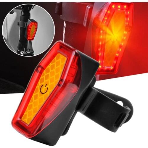 USB Charging Bike Tail Light Waterproof Bright LED Bicycle Rear Light Practical Cycling Accessories MC889