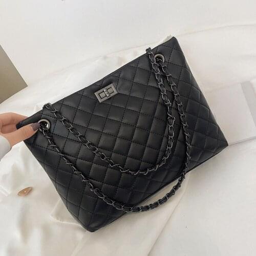 Large-capacity Woman Handbag Brand Designer Shoulder Bags Female Diamond Lattice Crossbody Bag for Girl Vintage Casual Tote Sac