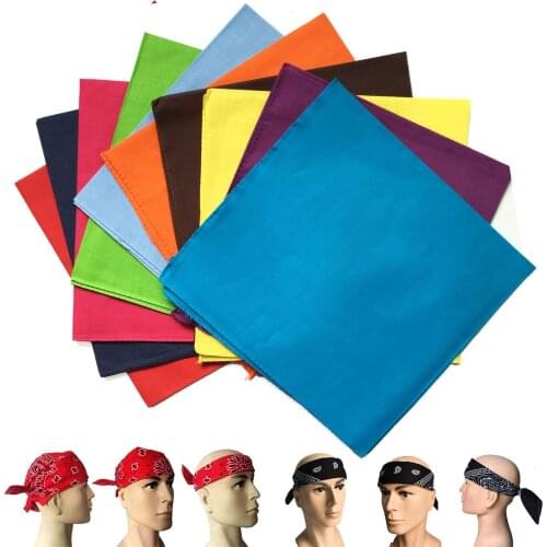 Fashion Scarf Women Hair Accessories Linen Bandana Square Female Bandanas Headwear Rock Cool Girls Multi Paisley Headbands