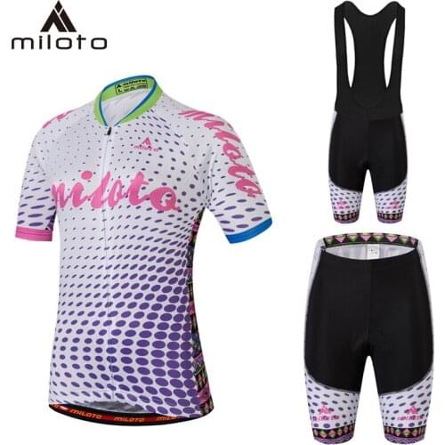 Miloto Women Cycling Sets Triathlon Suit Roupa Ciclismo Short Sleeve Bicycle Clothing Summer Quick Dry Maillot Ropa Ciclismo