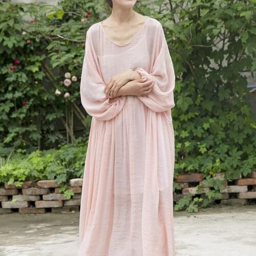 Spring Plus Size Elegant Pull Femme Maxi Dress Women Solid Silk Puff Sleeve Dresses 2021 Korean Fashion Vintage Vestidos Robe