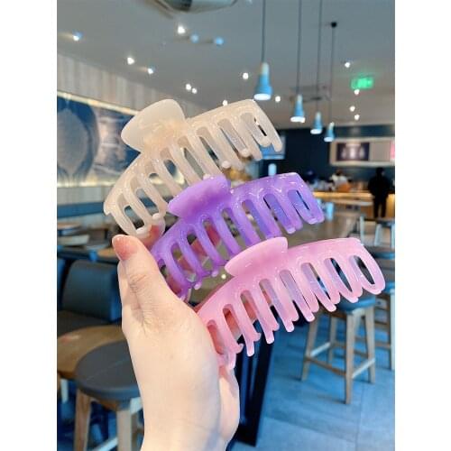 1/2/3 Pieces Korean Solid Big Hairpin Elegant Acrylic Hairpin Crab Hairpin Ladies Headdress Girls Hair Accessories