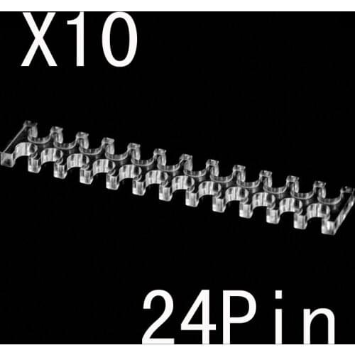 FREE SHPPING 10PCS Clear Acrylic Cable Combs for 2.4mm Cables - 24 Cable