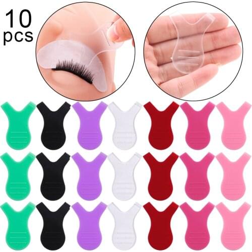 10Pcs Transparent Y Shape Lash Brush Silicone Eyelash Extension Supplies Grafting Eyelashes Brushes Women Makeup Mascara Tools