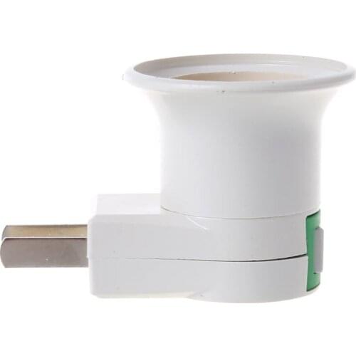 1X E27 Light Socket To US Plug Holder Adapter Converter ON/OFF for bulb Lamp
