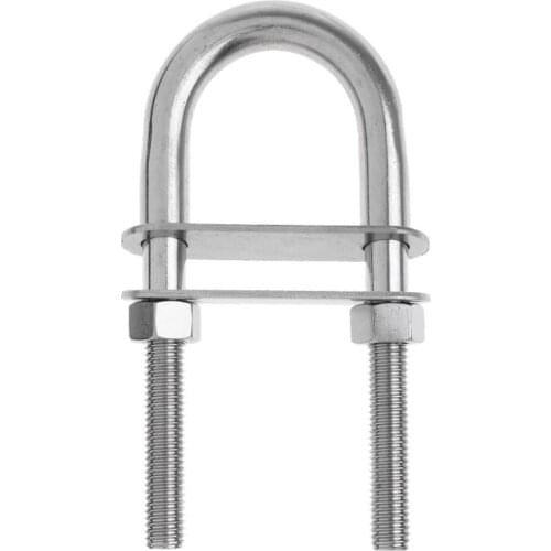 2Pcs New Marine Hardware Bow/Stern Eyes U-Bolts Rigging M10x130/M8x120