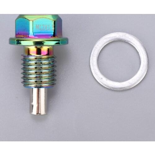 2 X Aluminum Alloy Magnetic Engine Oil Pan Drain Screw W Gasket M12x1.5