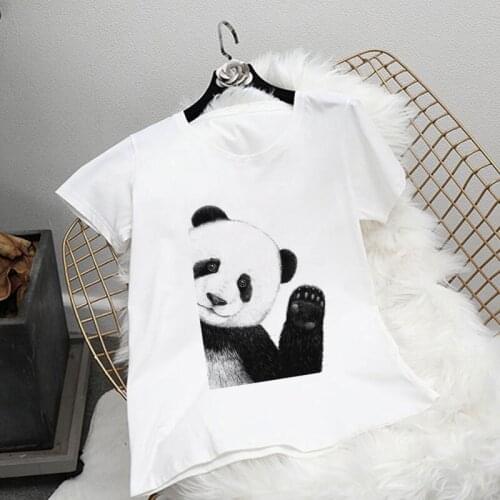 24M-9T Tshirt Kids Boys Girls Tops Cartoon Cute Panda Kung Fu Sports Print T Shirt Girl Casual Harajuku White Summer New T-shirt