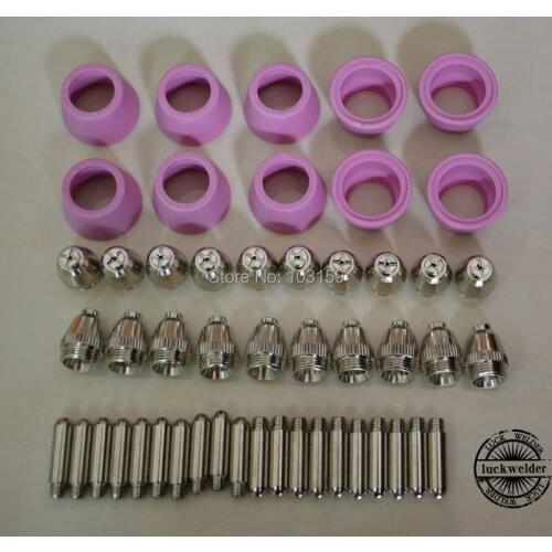 50pcs SG-55 AG-60 Air Plasma Cutting Torch Consumables 1.1mm Nozzle 50amp Cutter