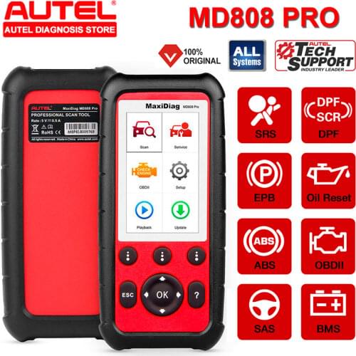 Autel MD808 Pro All System OBD2 Scanner Car Diagnostic Tool Combination of Engine,Transmission better than Launch x431