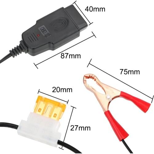 Auto Emergency Power supply Cable Professional Automotive OBD2 Battery Replacement Tool Car Computer ECU Memory Saver