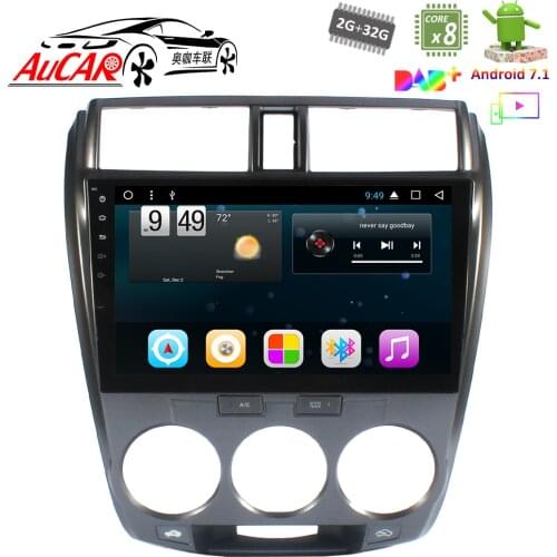 Android 7.1 10.1 inch Car DVD Player GPS Navigation system for Honda City Octa core 1024*600 Bluetooth GPS Radio WIFI 4G Stereo