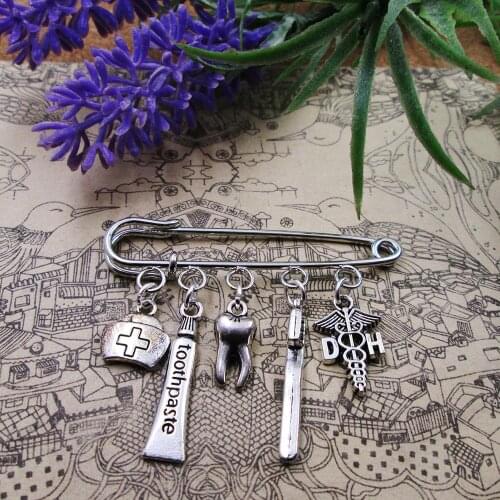 Dentist Brooch Dentist Gift Dental nurse gift Dental nurse charm Tooth Dental gift idea Dental student Birthday thank you